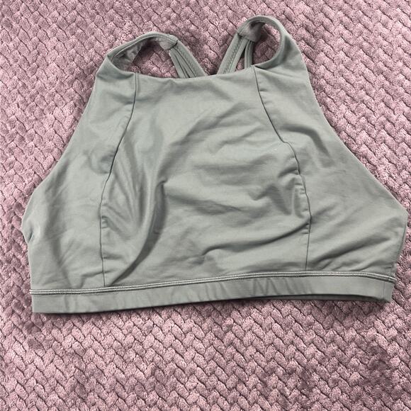Lululemon Energy Sports Bra Size 12, Green  Criss-Cross Straps Yoga - Picture 4 of 5